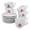 Drago Mocambo Caffe Espresso Cups with Saucers Set of 6