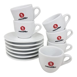 Drago Mocambo Caffe Espresso Cups with Saucers Set of 6
