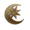 #E05005 Gold Moon,Gold,Silver Star Embroidery Iron On Applique Patch by