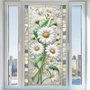 HOMETITUTE Floral Daisy Window Privacy Film Stained Glass Window Film