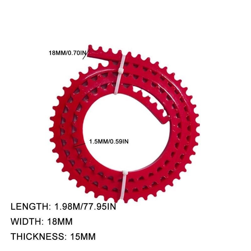 Woodworking Profiling Strip with Gear-Driven Chain - 1.98m Flexible Polymer