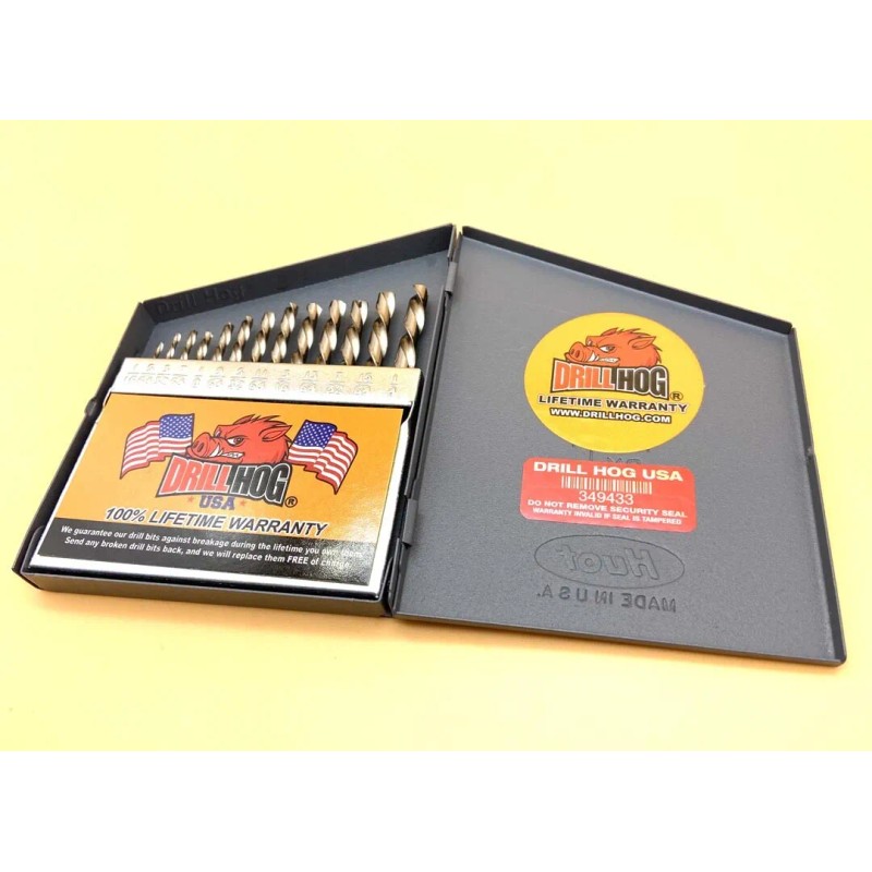 Drill Hog® Niobium Left Hand Drill Bit Set Screw Extractor