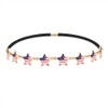 HZEYN 4th of July Headband Glitter American Flag Star Stretch
