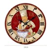 KiaoTime 13.5 inch Vintage Wall Clock Italian Cooking Chef Clock