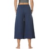 icyzone Culottes Capri Pants for Women - Elastic Waist Wide