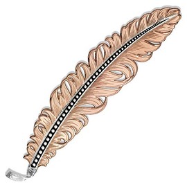 Montana Silversmiths Classic Hat Feather Rose Gold Black Vein
