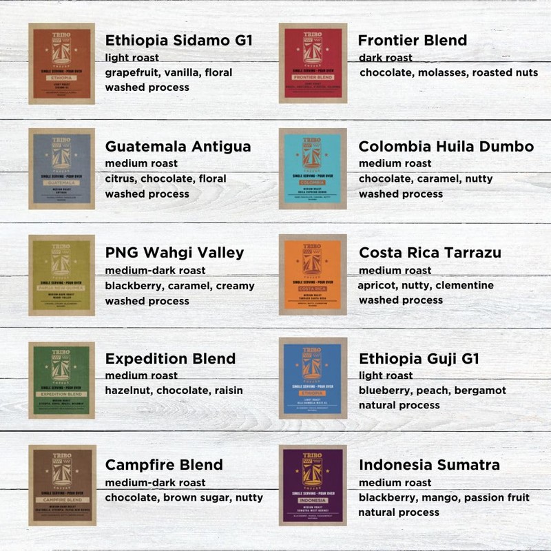 TRIBO COFFEE Single-Serve Portable Pour Over Drip Coffee - Discovery