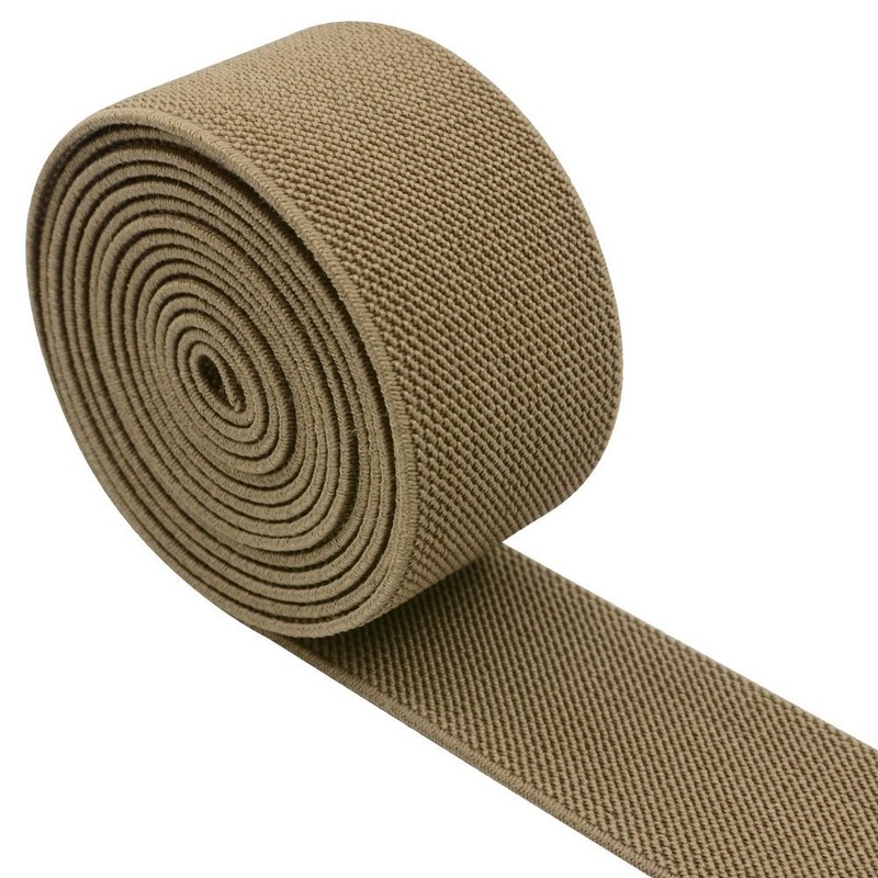 Strapcrafts 1.5-Inch Wide Colored Double-Side Twill Woven Elastic,2 Yards,Khaki 32140