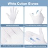 Paquete de 42 guantes de algodón blanco, unisex, suaves y