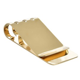 Lindenle Money Clip Spring Steel Cash Clips Minimalist Wallet with Large Capacity Front Pocket (Medium, 18K Golden Eagle), Golden Eagle 18k, 2.42*1.38*0.49 inches