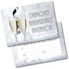 doodlecards Diamond Wedding Anniversary Invitations 60th Pack of 20 Invites