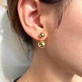 Inateannal Boho Ball Ohr Jacke Ohrringe Doppelte Kugel Ohrstecker Gold Runde Kugel Tropfen Ohrringe Vintage Ball Vorne Zurück Ohrringe Schmuck Für Frauen