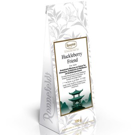 Ronnefeldt Huckleberry Friend – Loose Leaf Sencha Green Tea with Blueberry, Forest Berry & Lemongrass Notes – 100g Pack