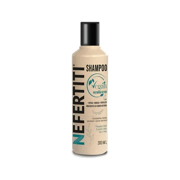 Shampoo Vegan Nefertiti Sin Sal Y Sin Sulfatos Con Keratina
