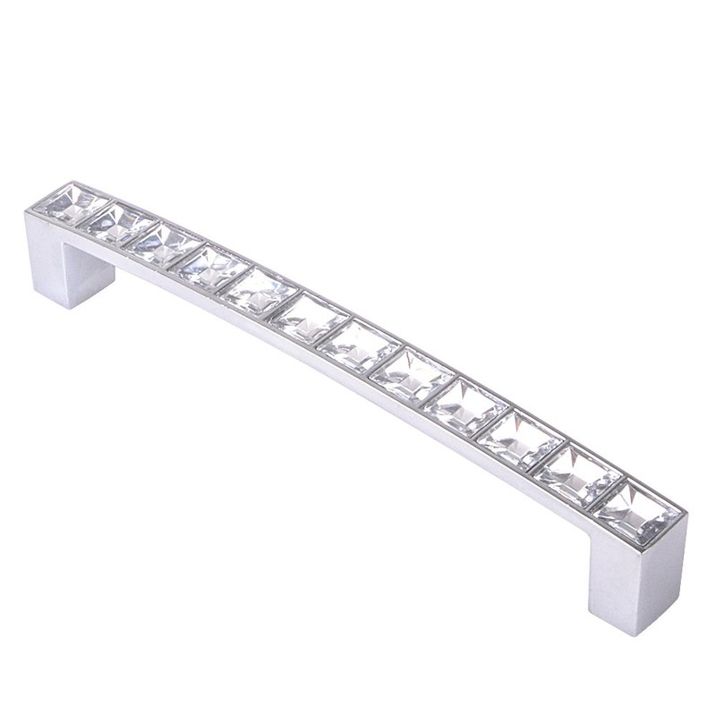Reelva Pack of 8 Europe Style Square Clear Crystal Rhinestone