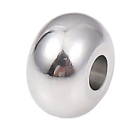 BEADIA abalorio espaciadoras de acero inoxidable 5 x 3 mm Rondelle sueltas para hacer joyas DIY 100 piezas con agujero de 1,5 mm