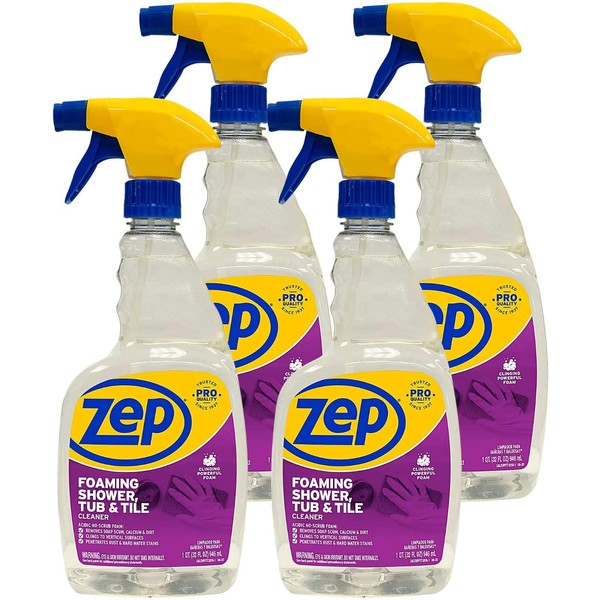 Zep Foaming Shower Tub and Tile Cleaner 32 oz. Case of 4 (ZUPFTT324)