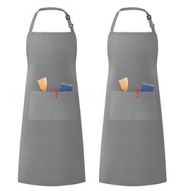 LivinEase Unisex Adjustable Bib Aprons - Stylish Chef Aprons with Double Pockets for Men and Women – Ideal for Cooking, Gardening, and Barbecue Aprons