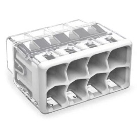 WAGO 2773-408 Compact PUSHWIRE Connector - 8 Conductor - 40pk