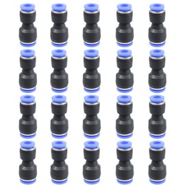 Runseaway 20PCS 5/16" OD x 1/4" OD Pneumatic quick Connector, Quick Connect Straight Push Connectors, Quick Release Pneumatic Air Hose Fittings Straight Union/Coupler, PG8-6