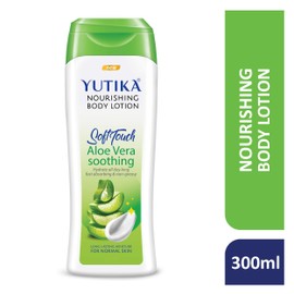 Yutika SoftTouch Nourishing Body Lotion For Long Lasting Moisture And Soothing Skin For Men And Women (Aloe Vera, 300ml)