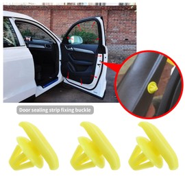eMagTech 20pcs Car Door Seal Clips 1Z0837732A Golf Compatible Jetta Polo Compatible Passat Plastic Yellow