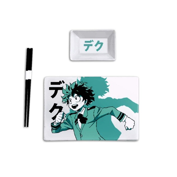 My Hero Academia Deku Japanese Dinnerware Ceramic Sushi Gift Set