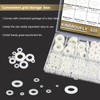 620 Pieces Nylon Flat Washers, Kindroufly 8 Sizes Plastic Washers,