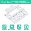 Worldity 10 Pack White Shutter Hinges,3 Inch Non Mortise Hinge,