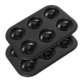 Shudyear 2 pcs 6 cavities non-stick donut baking pan, donut mold, donut baking pan. Suitable for oven