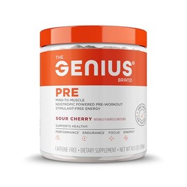 The Genius Brand Genius Pre Workout Powder, Sour Cherry                                                                                               