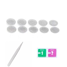 CCeCCe 10 Pack Earbuds Mesh Filter Replacement Keep Clean Self Adhesive Metal Fine Net Cover Screen for Baseus Redmi Buds Sony WF-1000XM5 AudioTechnica in-Ear Earphone Headphone Diameter 4.3mm