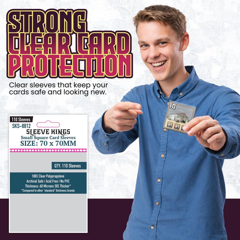 Sleeve Kings Standard Card Sleeves – 110 Count, Clear 60
