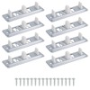 8 Pack Sliding Closet Door Floor Guides, Bypass Bottom Track