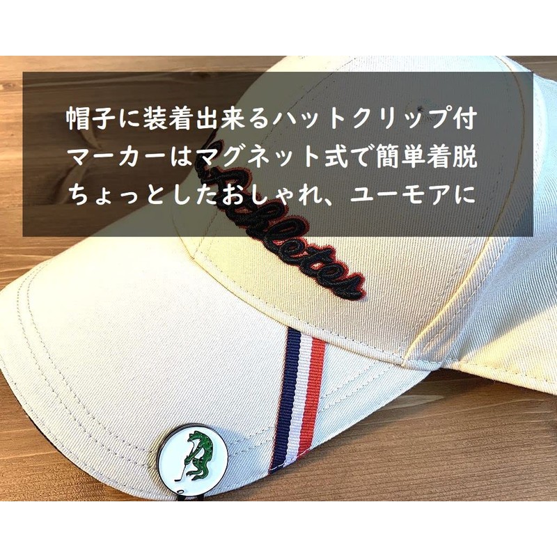 Don Flyee Golf Marker Magnet Choju-Giga Ukiyo-e Frog Alloy Hat