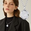 U7 Unisex Oval Pendant Necklace - Metal-Plated Arabic God Allah