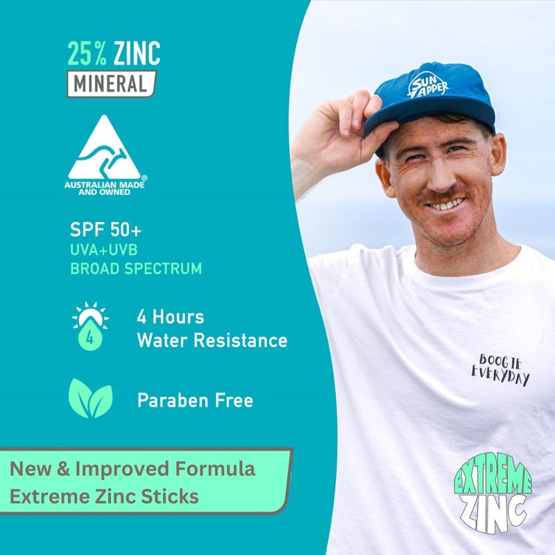 Sun Zapper Zinc Stick - Tan, Light Skin Sunblock SPF50+