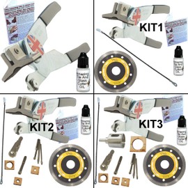 Tile Cutter Hand Tool Kit 2 Left Handed Tile Cutter 4 1/2 in Diamond Grinder Blade for Corner Cuts Box Cut Outs in Porcelain Hacksaw Tile Blade for Notching Ceramic Tiles Diamond Drill Bits for Tile