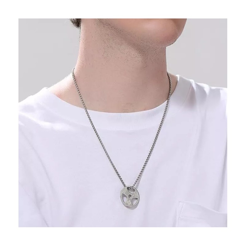 TENDER LIHOME Collar Dije Gym Mancuerna Pesa Fit Crossfit Fisicoculturismo