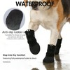 Phaechild Anti Slip Dog Socks Boots with Zipper,Waterproof Dog Shoes
