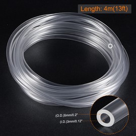 MECCANIXITY PVC Transparent Hose Vinyl Tubing 1/8" ID 3/16" OD 13ft Flexible Lightweight for Water Tube,Air Tube