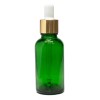 Meliars Gotero 50 Ml Cristal Verde Bulbo Dorado (25 Pzs)