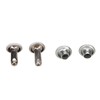 500 Sets Leather Rivets 6x8mm Iron White Round DIY Plating