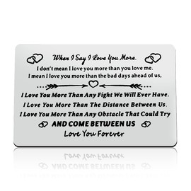 Engraved Wallet Card for Boyfriend Fiance Husband I Love You Gifts for Him Valentines Day Gifts Wedding Anniversary Christmas Birthday Gifts for Him Boyfriend