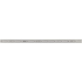 Mitutoyo 182-223, Steel Rule, 12" (5R), (1/32, 1/64, 1/10, 1/100"), 1/64" Thick X 1/2" Wide, Satin Chrome Finish Tempered Stainless Steel