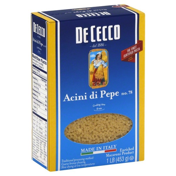 De Cecco Pasta Acini Di Pepe Pasta, 16 Ounces (Pack of 2)