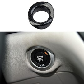 Korlot Carbon Fiber Engine Start Push Button Cover Trim for Chrysler Pacifica 2017-2025