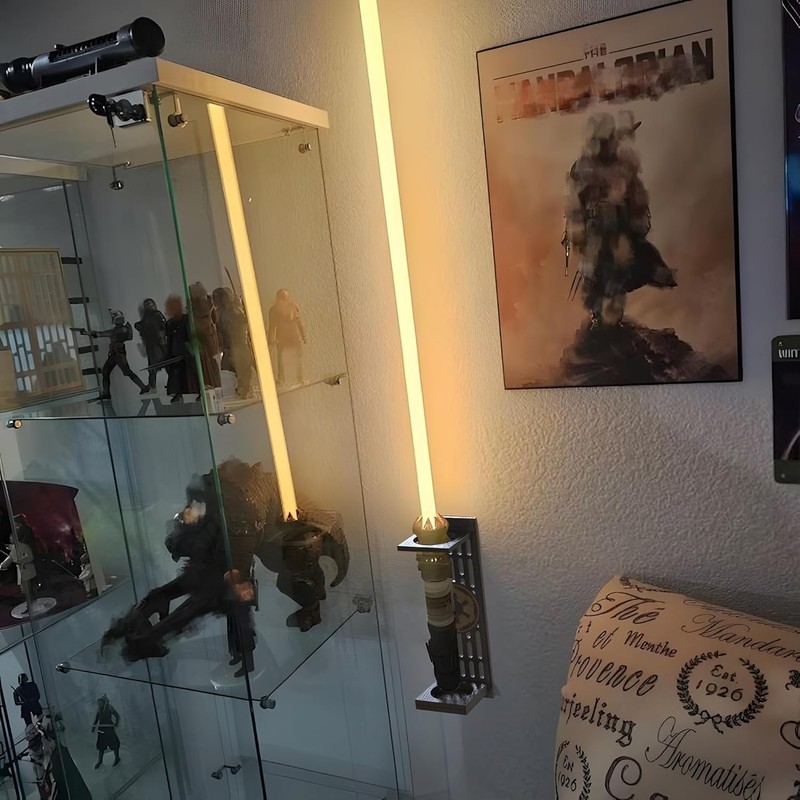 poceton Lightsaber Wall Mount, Lightsaber Stand with Pattern, Lightsaber Wall