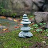 OwMell Balanced Stones Cairn Statue Garden Decor, Stacked Zen Rock