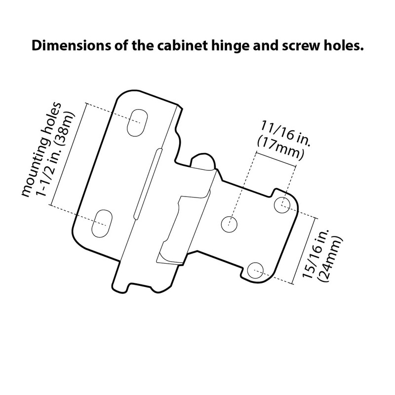 DecoBasics 20 Pack Oil Rubbed Bronze Cabinet Hinges for Cabinet
